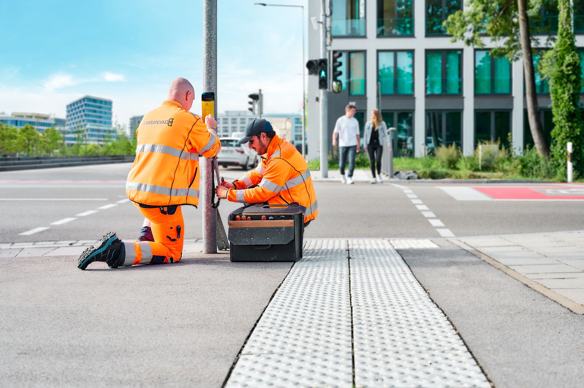SWARCO ITS traffic engineers crosswalk
